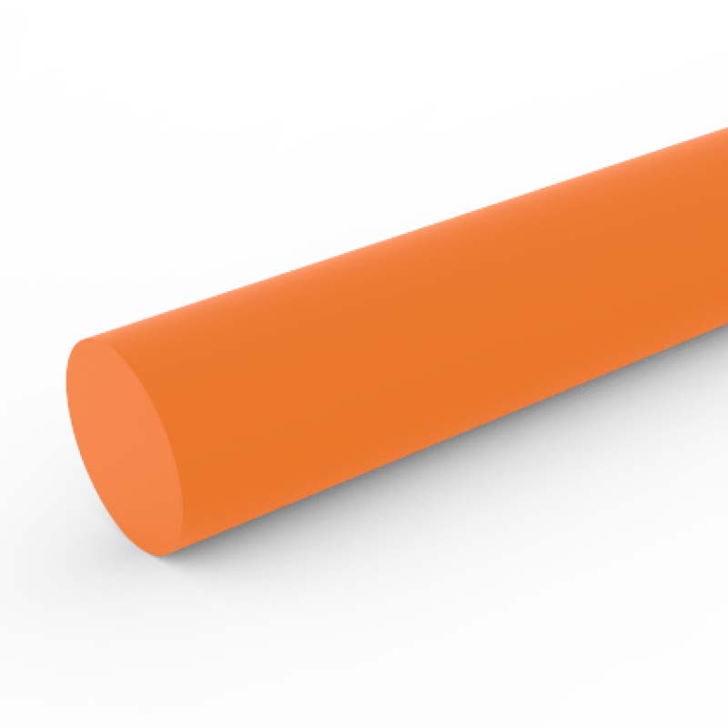 Ремень экструзионный ПУ беск. 90ShA D=8mm красный матовый (гладкий)